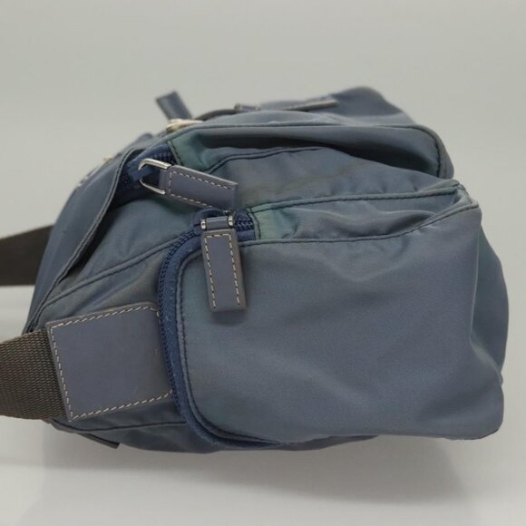 PRADA Shoulder Bag Nylon Blue Silver Auth - Picture 5 of 16